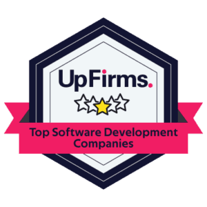UpFirms top software development companies badge